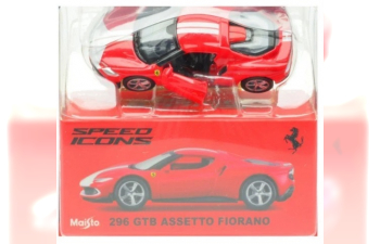 FERRARI 296 Gtb Hybrid 830hp V6 (2021), Red Silver