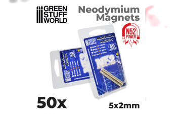 Неодимовые магниты 5 x 2 мм (50 шт.) (N52) / Neodymium Magnets 5x2mm - 50 units (N52)