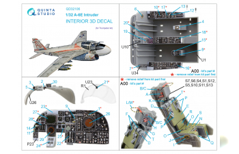 3D Декаль интерьера кабины A-6E Intruder (Trumpeter)