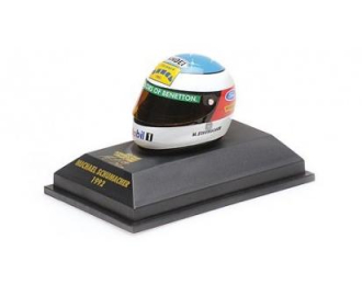 MINI HELMET Michael Schumacher Portugese GP (1993), white/blue/red/yellow