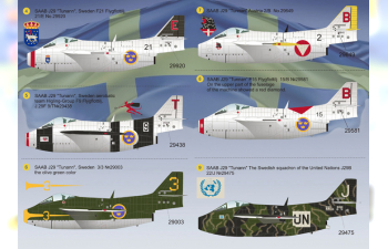 Декаль SAAB J29 Tunnan