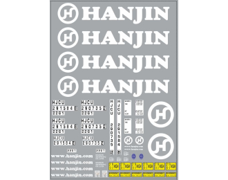 Набор декалей Контейнеры Hanjin (100х140)