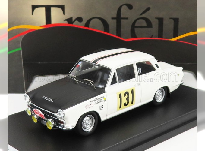 FORD Lotus Cortina №131 Rally Montecarlo (1967) H.greder - A.vigneron, White Black