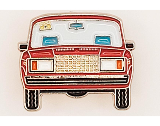 Значок "ВАЗ 2107", красный