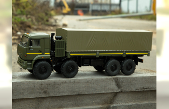 Камский грузовик 6560 бортовой (с тентом) рестайлинг, хаки