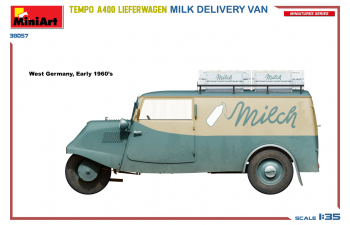 Сборная модель TEMPO A400 Lieferwagen 3-wheels Milk Delivery Van 1962