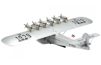 DORNIER Do X D-1929, Maße: 55 x 60 cm, silver black