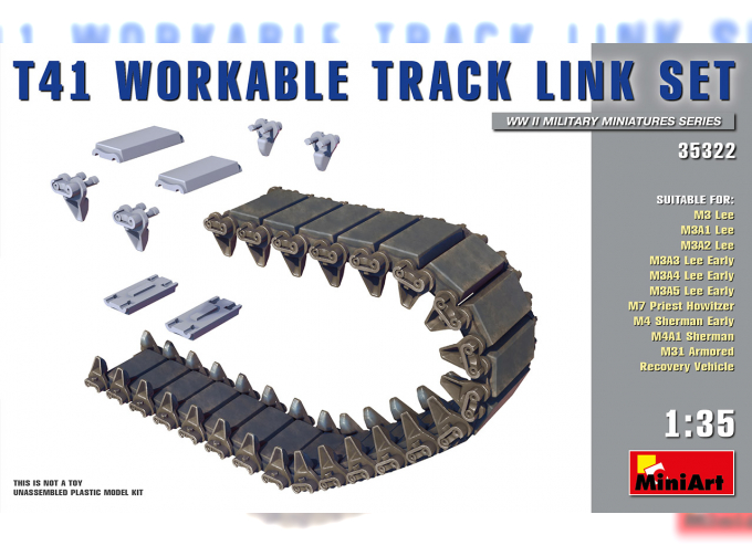 Сборная модель T41 WORKABLE TRACK LINK SET