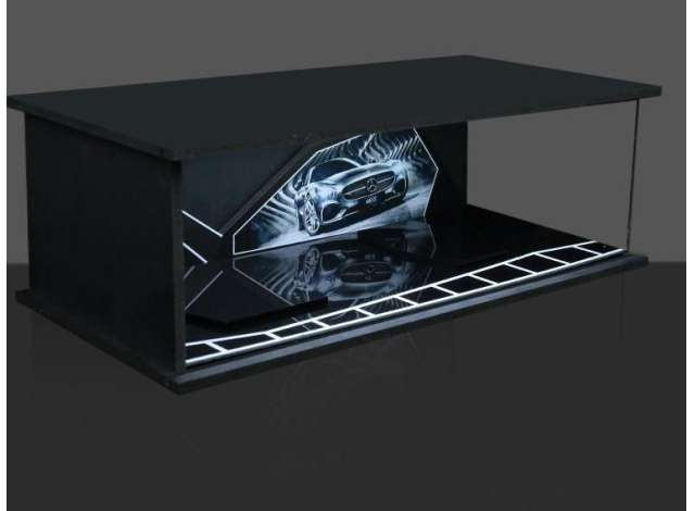 Diorama *Mercedes-Benz show room with light*, black/white