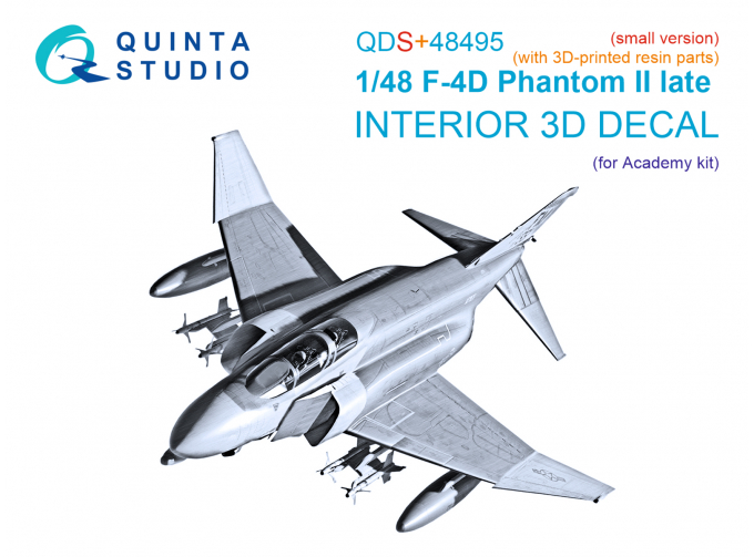 3D Декаль интерьера для F-4D late Phantom II (Academy) (малая версия) (с 3D-печатными деталями)