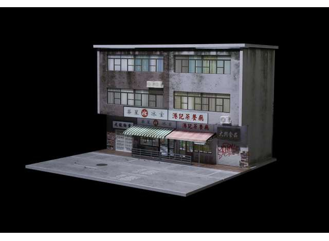 Diorama *Hong Kong street scene with light 01*, various
