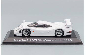 PORSCHE 911 Gt1 Street Version (1998) - Con Vetrina - With Showcase, white