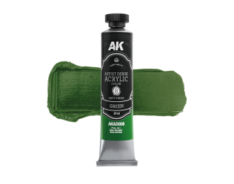 Краска акриловая ARTISTIC DENSE в тюбике - Зелёный / GREEN – ARTISTIC DENSE ACRYLIC COLOR, 20 мл