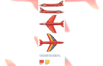 Сборная модель Самолет HUNTER F.6/FGA.9 (Aerobatic Teams)