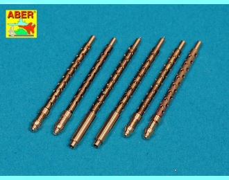 Set of 6 turned U.S. cal .50 (12,7mm) Browning M2 barrels for P- 51 Mustang