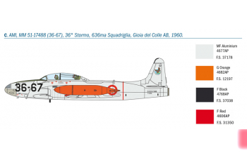 Сборная модель Самолет T-33A SHOOTING STAR