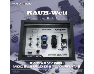 Сборная модель PORSCHE Quadro Panel Display 911 964 RWB RAUH Welt Army Girl Coupe (2015), purple