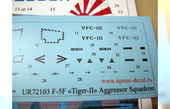 Декали для F-5F "Tiger-II"