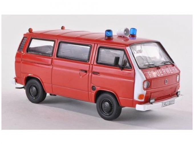 VOLKSWAGEN T3-b bus Feuerwehr, red