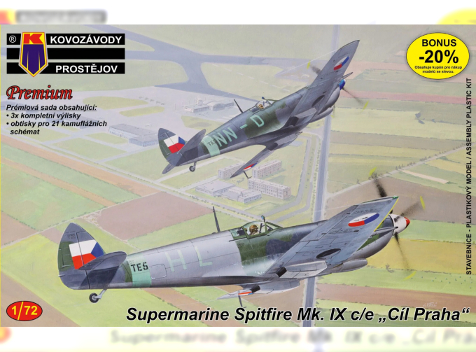 Сборная модель SUPERMARINE SPITFIRE MK IXE. “DESTINATION PRAGUE”