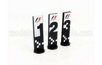 ACCESSORIES F1 World Champion Plate Pit Board - 1st - 2nd - 3rd Place, Grey Black Yellow