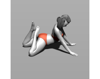 Фигура На пляже 2, окрашенная