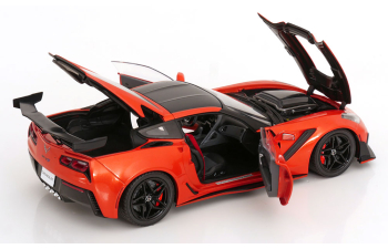 CHEVROLET Corvette C7 ZR1 (2019), orange-metallic flat black