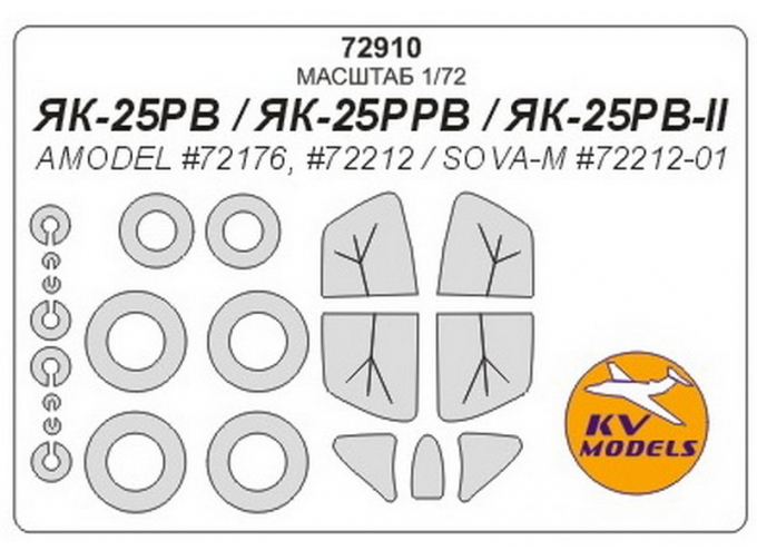 Маска окрасочная для Яk-25PB / Яk-25PPB / Яk-25PB-II + маски на диски и колеса