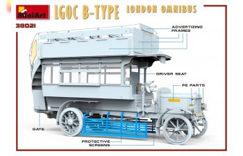 Сборная модель LGOC B-TYPE Лондонский Омнибус