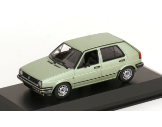 VOLKSWAGEN Golf II (4 door) (1985), silver / green metallic