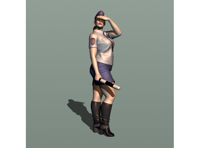 Фигура Капитан Вострецова (масштаб 1:24), окрашенная