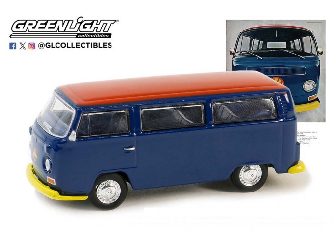 VOLKSWAGEN T2 Bus (1968), Blue/Red