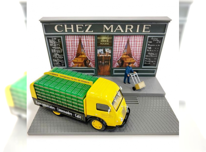 RENAULT Gallion авто-диорама Доставка напитков с фигуркой желтый с зеленым