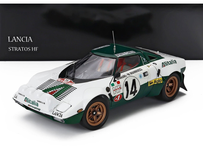 LANCIA Stratos Hf Alitalia (night Version) №14 Winner Rally Montecarlo (1975) Sandro Munari - Mario Mannucci, White Green Red