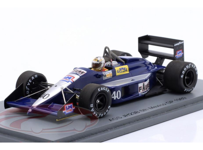 AGS JH23B №40 6th Mexico GP Formula 1 Gabriele Tarquini (1989)