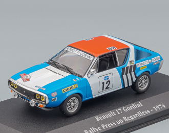 RENAULT 17 Gordini #12 Rally Regardless 1974, blue / red