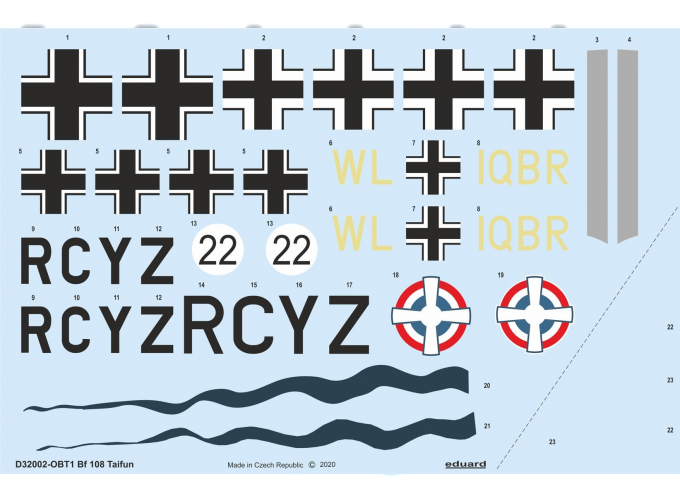 Декаль для Bf 108 Taifun