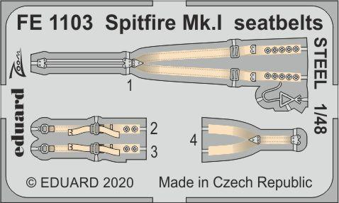 Фототравление для Spitfire Mk. I стальные ремни