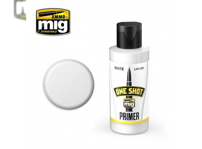 ONE SHOT PRIMER - WHITE (Самовыравнивающийся грунтовочный раствор белого цвета) 60 мл.