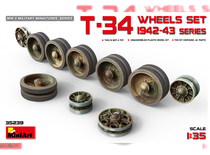 Сборная модель Аксессуары T-34 WHEELS SET 1942-43 series