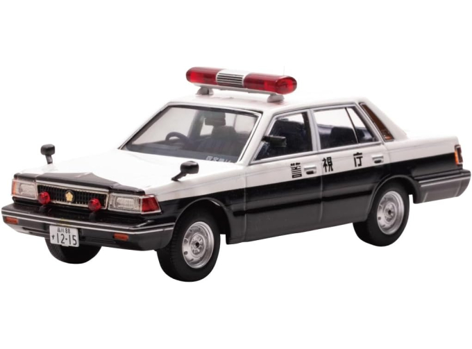 NISSAN Cedric (YPY30Kai) *Police Car Tokyo MPD 4* (1985), white / black