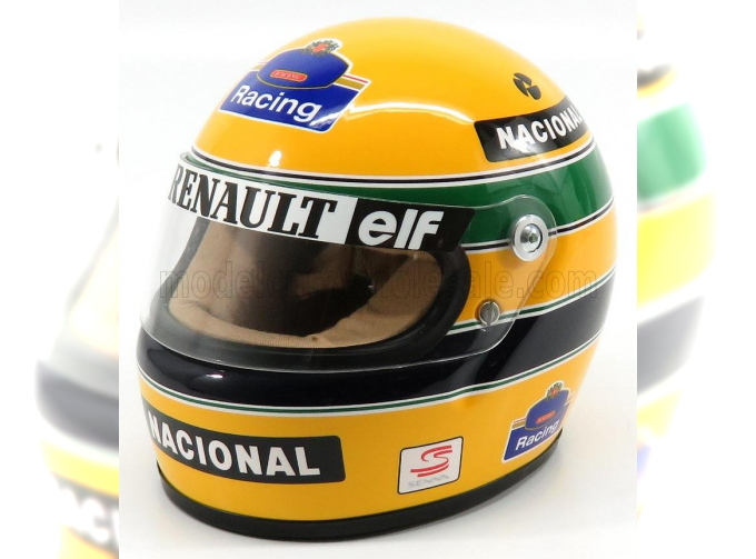 BELL HELMET F1 Casco Helmet Team Renault Fw16 Season (1994) Ayrton Senna, Yellow Green