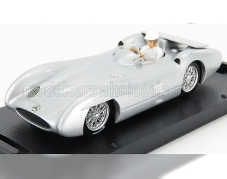 MERCEDES BENZ W196c N 0 Test Freno Areodinamico Posteriore Monza Italy 1955 S.moss - With Driver Figure, Silver