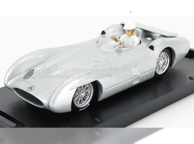 MERCEDES BENZ W196c N 0 Test Freno Areodinamico Posteriore Monza Italy 1955 S.moss - With Driver Figure, Silver