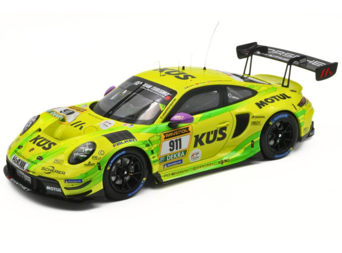 PORSCHE 911 GT3 R #911 Manthey-Racing 24h Nuerburgring Laurens Vanthoor, Thomas Preining, Kevin Estre, Ayhancan Güven (2024), yellow/green