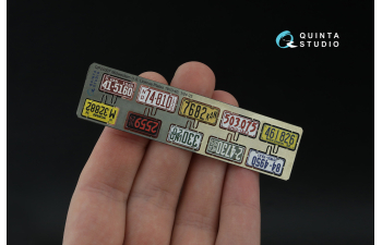 3D Декаль Автомобильные номера США, средний запад, 1910-1940 (для всех моделей) (на метал. основании)