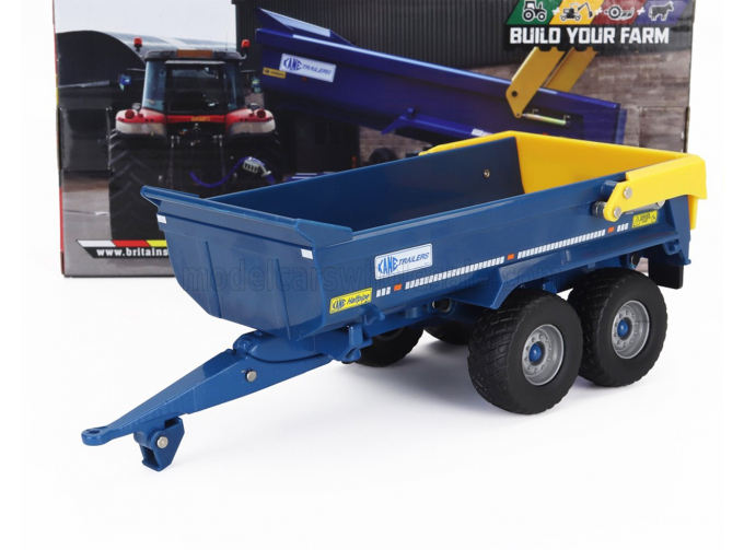 KANE Dump Trailer - Carrello Cassone Ribaltabile, Blue Yellow