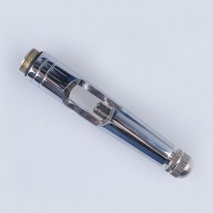 Защитный колпак задний с регулятором подачи краски в сборе, с окном для регулировки иглы, хром