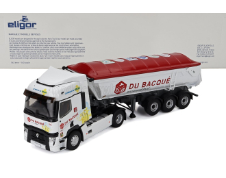 RENAULT T480 Truck Cassone Ribaltabile Du Bacque Transports (2021), White Red