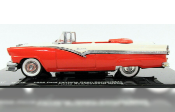 Ford Fairlane открытый кабриолет 1956 красный с белым